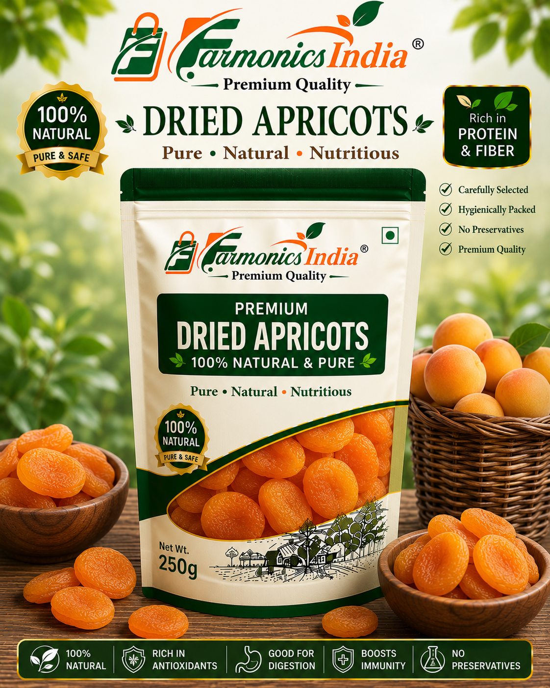 Farmonics India Dried Apricots