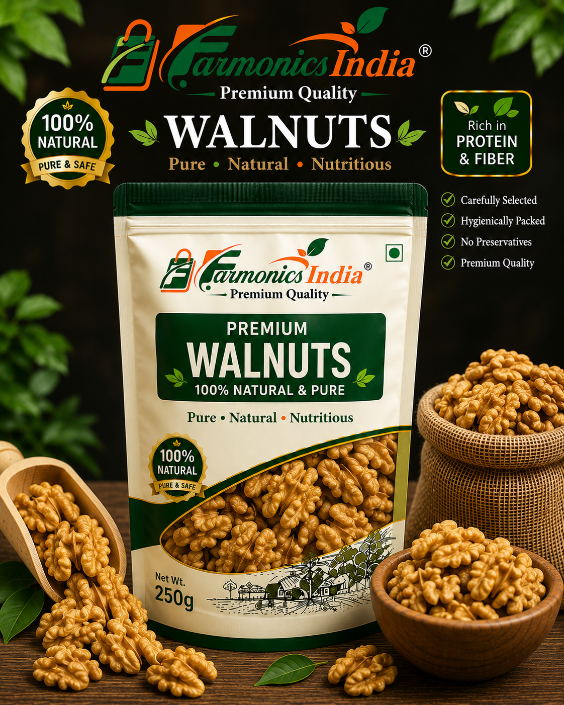 Farmonics India Premium Walnuts